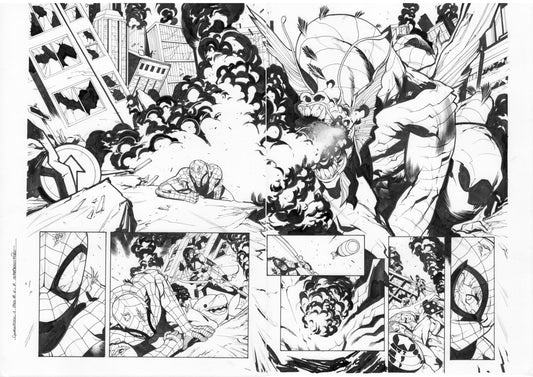 GWENPOOL #1  PAGES 6-7  DOUBLE PAGE SPLASH ORIGINAL PAGES BY STEFANO NESI