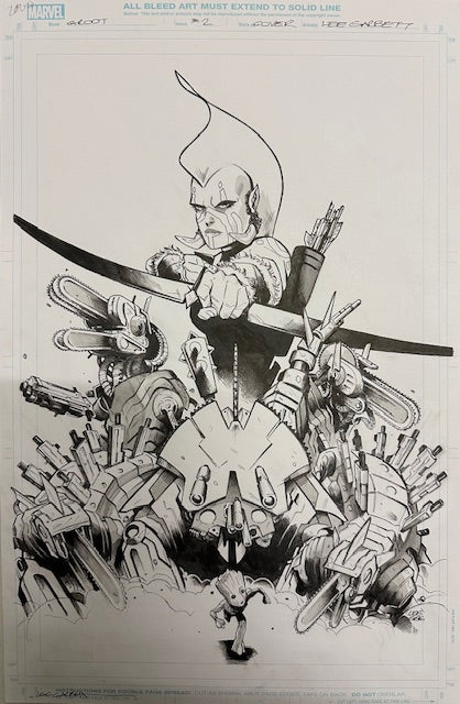 GROOT #2 LEE GARBETT ORIGINAL COVER ART Comic Art