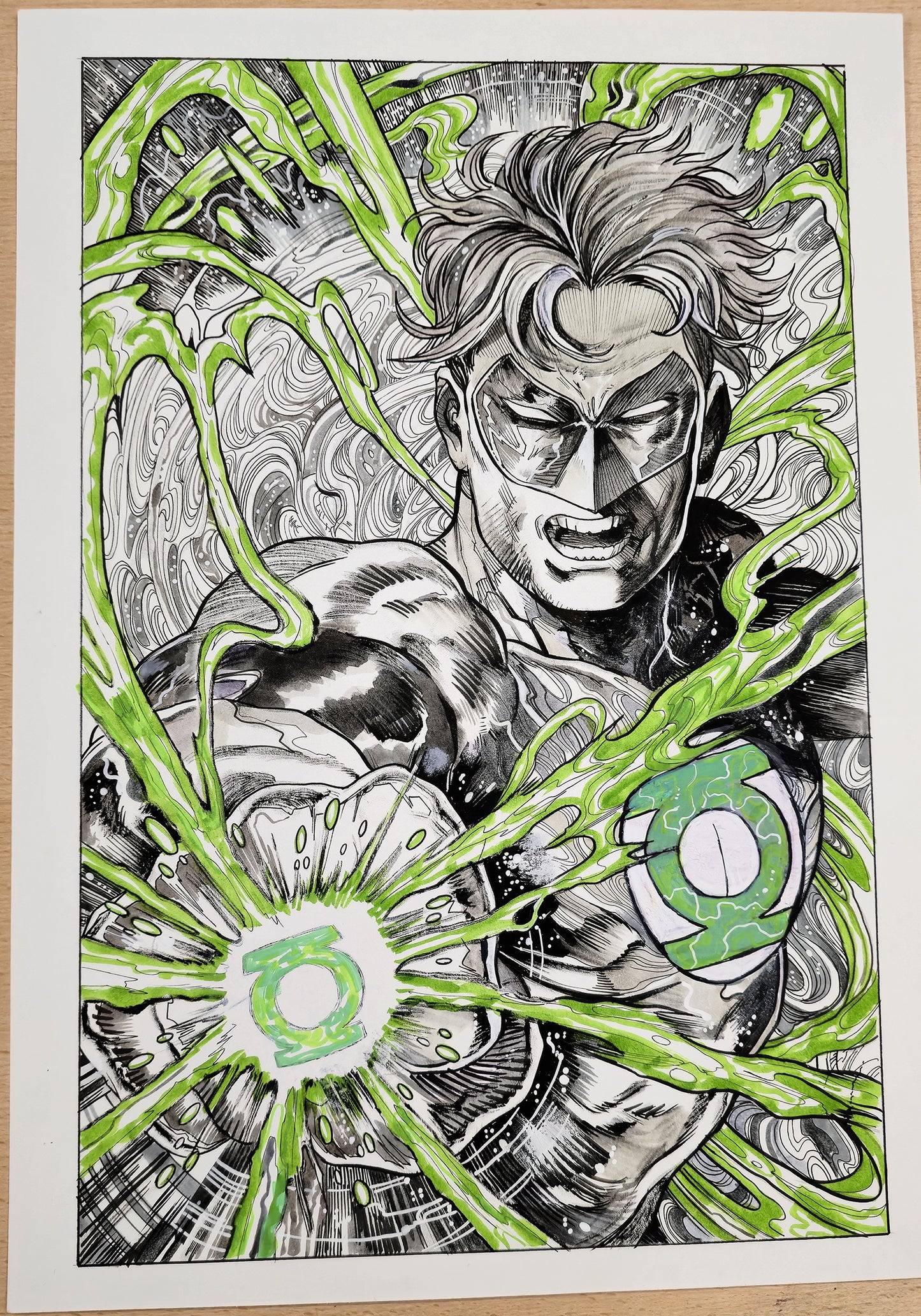 GREEN LANTERN A3 (VINCENZO RICCARDI ORIGINAL ART)