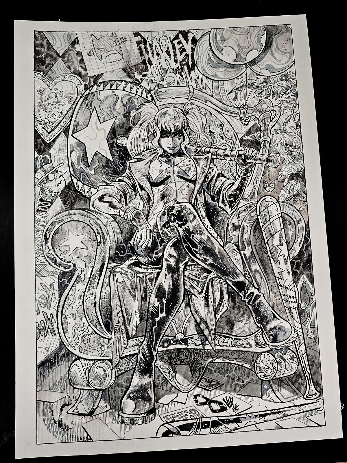 HARLEY QUINN  #66  VINCENZO RICCARDI ORIGINAL COVER ART