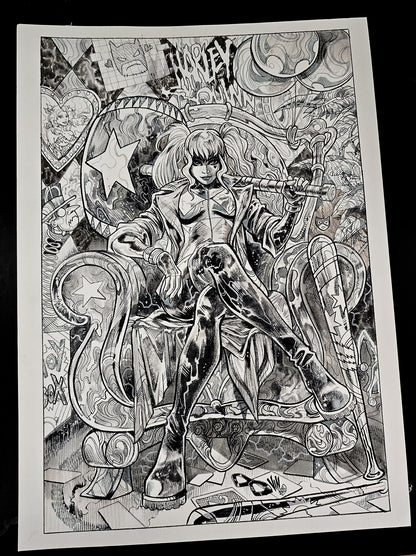 HARLEY QUINN  #66  VINCENZO RICCARDI ORIGINAL COVER ART