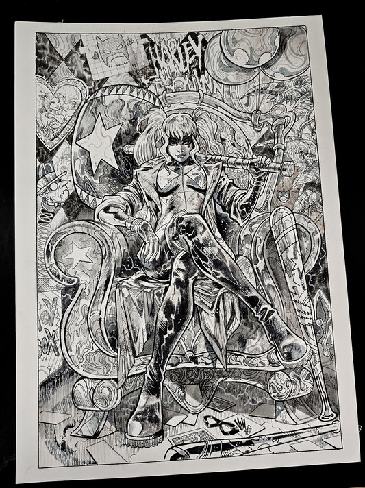 HARLEY QUINN  #66  VINCENZO RICCARDI ORIGINAL COVER ART