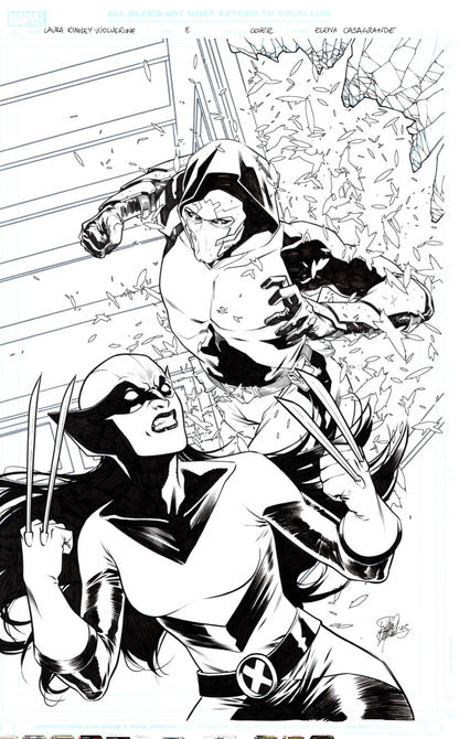 LAURA KINNEY WOLVERINE  #8  ELENA CASAGRANDE ORIGINAL COVER ART