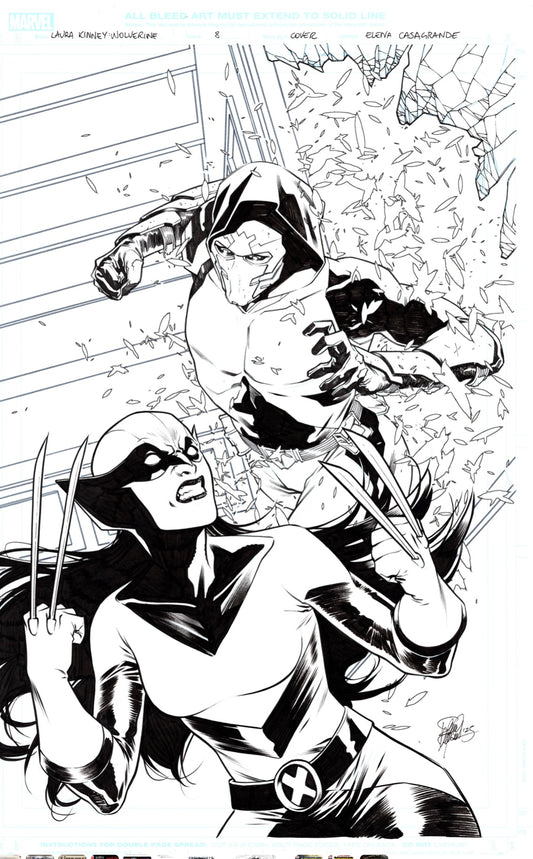 LAURA KINNEY WOLVERINE  #8  ELENA CASAGRANDE ORIGINAL COVER ART