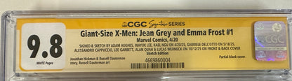 GIANT-SIZE X-MEN: JEAN GREY AND EMMA FROST #1  CGC SS 9.8 REMARKED HUGHES, DELL'OTTO, NGU, LEE, WERNECK, QUAH, CAPPUCCIO & GARBETT
