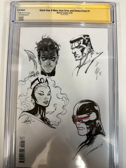 GIANT-SIZE X-MEN: JEAN GREY AND EMMA FROST #1  CGC SS 9.8 REMARKED HUGHES, DELL'OTTO, NGU, LEE, WERNECK, QUAH, CAPPUCCIO & GARBETT