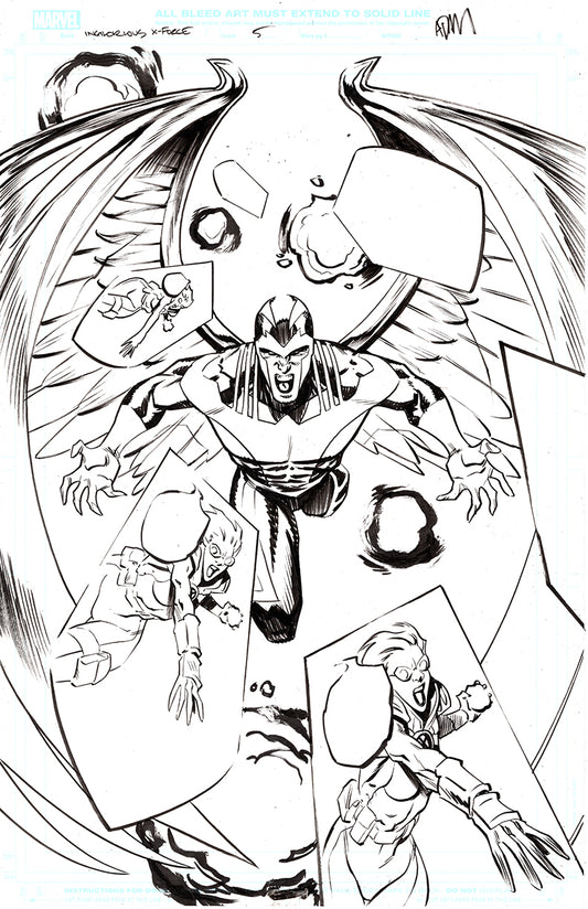 INGLORIUS X-FORCE  #5 ORIGINAL COVER ART BY ADAM GORHAM