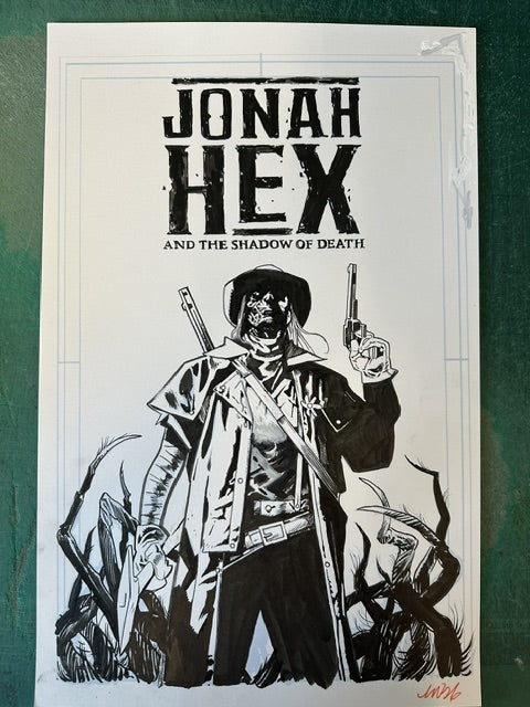 JONAH HEX AND THE SHADOW OF DEATH  #1  MICHAEL WALSH ORIGINAL COVER ART