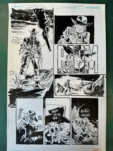JONAH HEX AND THE SHADOW OF DEATH  #1 PAGE 4 MICHAEL WALSH INTERIOR ART