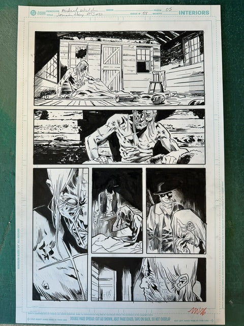 JONAH HEX AND THE SHADOW OF DEATH  #1 PAGE 5 MICHAEL WALSH INTERIOR ART