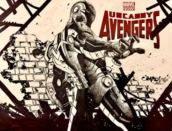 AVENGERS WRAPAROUND BLANK SKETCH COVER BY JIMBO SALGADO