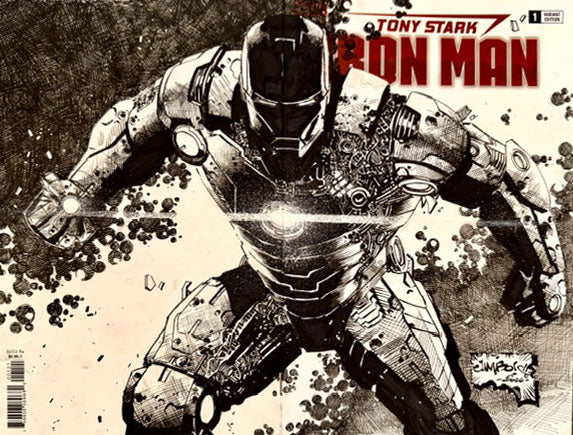 IRON MAN WRAPAROUND BLANK SKETCH COVER SKETCH BY JIMBO SALGADO