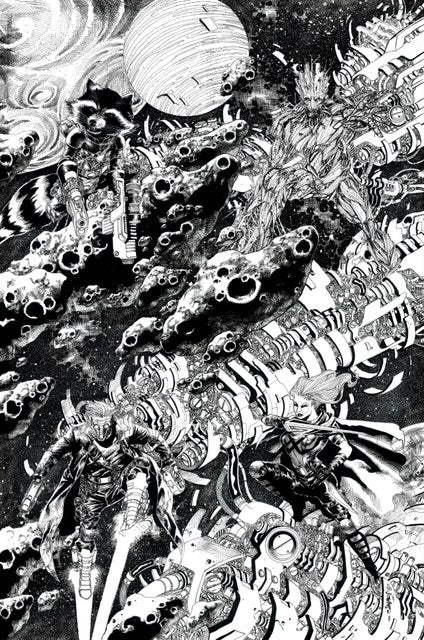 GOTG MARVEL SNAP INTERCONNECTING IMAGES X4 ORIGINAL ART BY JIMBO SALGADO