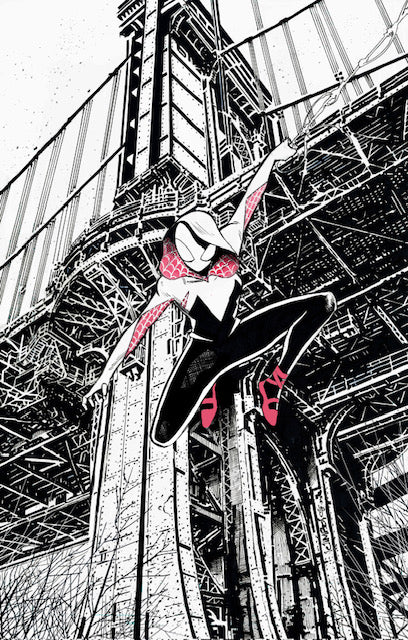 SPIDER-GWEN MARVEL SNAP SPIDER-VERSE ORIGINAL ART BY JIMBO SALGADO
