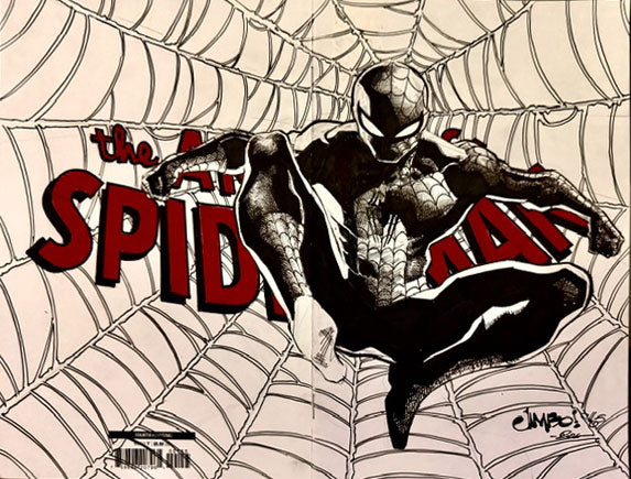 AMAZING SPIDER-MAN WRAPAROUND BLANK SKETCH COVER SKETCH BY JIMBO SALGADO