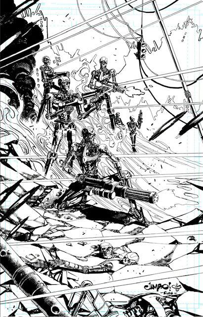 TERMINATOR T800A TRADING CARD ORIGINAL ART BY JIMBO SALGADO
