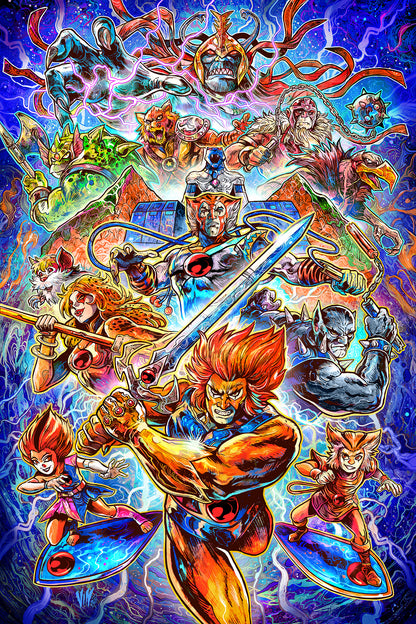 LETS GO THUNDERCATS SIDESHOW PRINT - VINCENZO RICCARDI ORIGINAL ART