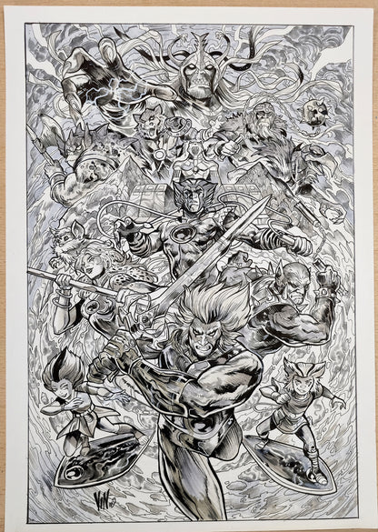 LETS GO THUNDERCATS SIDESHOW PRINT - VINCENZO RICCARDI ORIGINAL ART