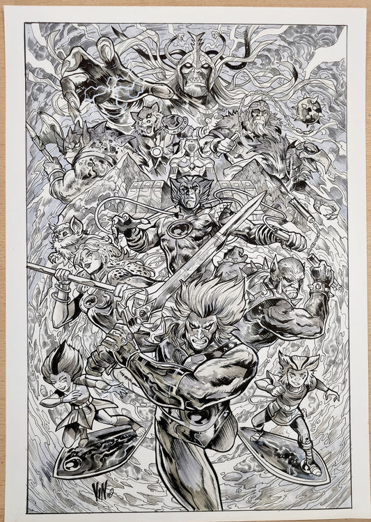 LETS GO THUNDERCATS SIDESHOW PRINT - VINCENZO RICCARDI ORIGINAL ART