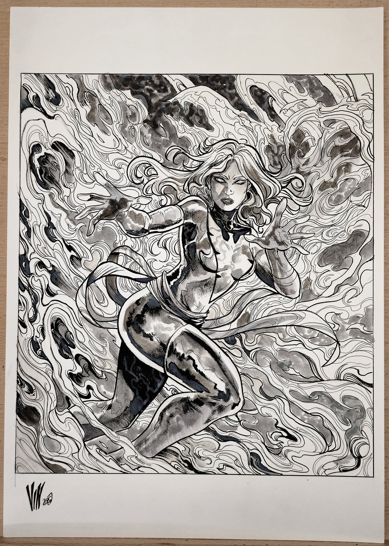 JEAN GREY MARVEL SNAP (VINCENZO RICCARDI ORIGINAL ART)
