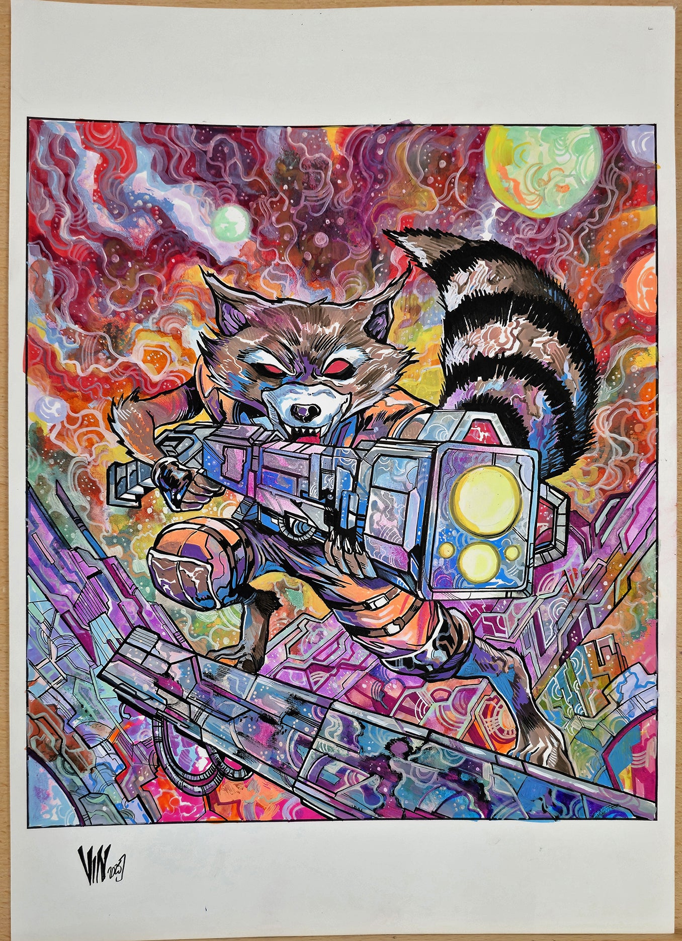 ROCKET RACCOON MARVEL SNAP (VINCENZO RICCARDI ORIGINAL ART)