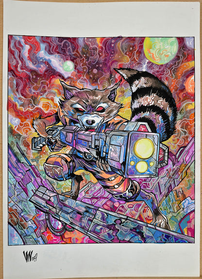 ROCKET RACCOON MARVEL SNAP (VINCENZO RICCARDI ORIGINAL ART)