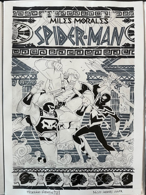 MILES MORALES SPIDER-MAN  #35  FEDERICO VICENTINI COVER ART