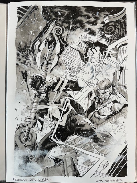 MILES MORALES SPIDER-MAN  #36  FEDERICO VICENTINI COVER ART