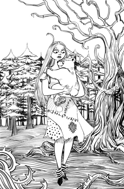 THE NIGHTMARE BEFORE CHRISTMAS - THE SHIVER OF CHRISTMAS TOWN #3  SOO LEE ORIGINAL COVER ART