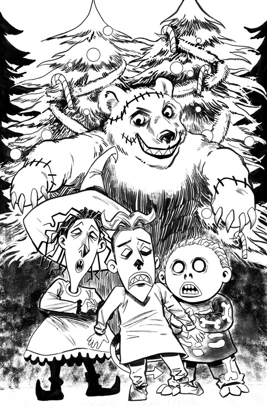 THE NIGHTMARE BEFORE CHRISTMAS - THE SHIVER OF CHRISTMAS TOWN #4  SOO LEE ORIGINAL COVER ART