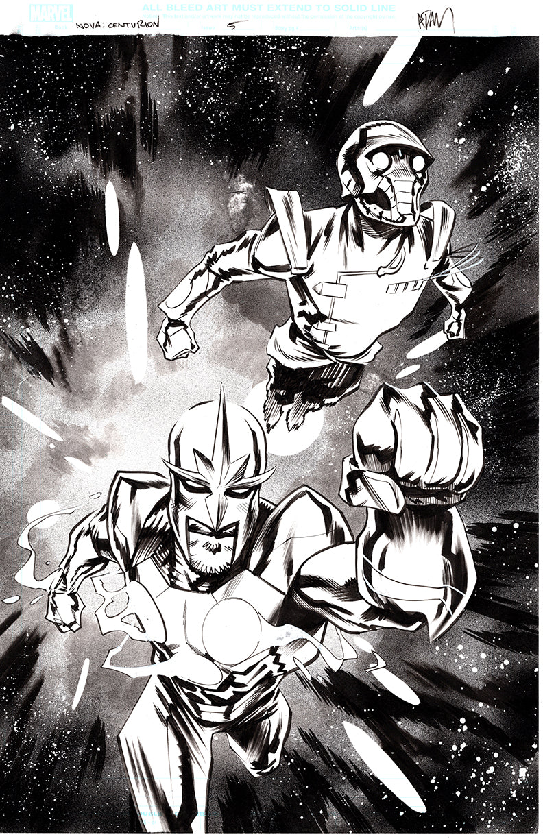 NOVA CENTURION  #5 ORIGINAL COVER ART BY ADAM GORHAM