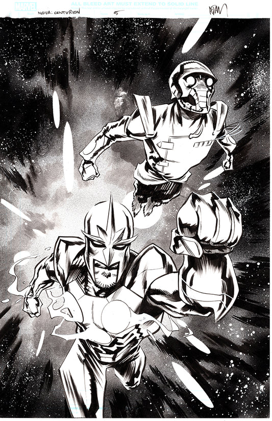 NOVA CENTURION  #5 ORIGINAL COVER ART BY ADAM GORHAM