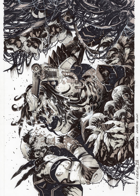 PREDATOR BLOODSHED  #3  FEDERICO VICENTINI COVER ART
