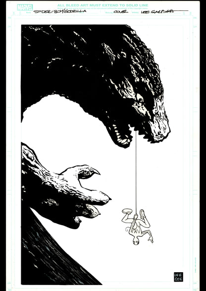 SPIDER-BOY  #11 GODZILLA VARIANT  LEE GARBETT ORIGINAL COVER ART