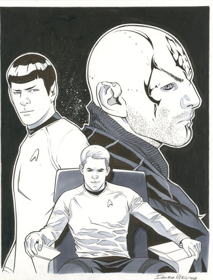 STAR TREK LIBRARY #1 ORIGINAL COVER ART BY DAVID MESSINA