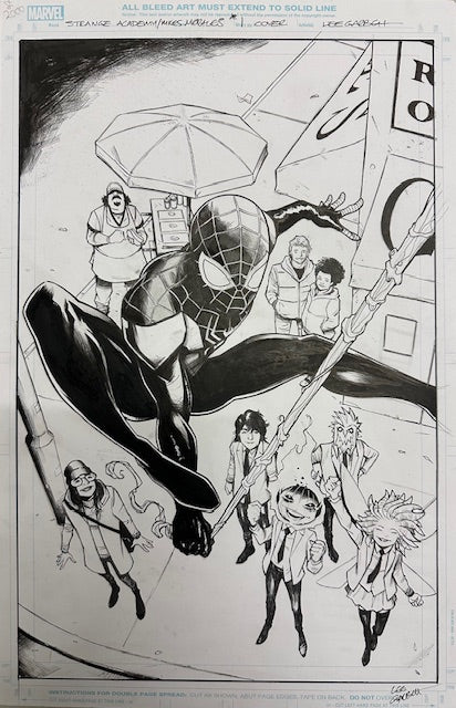 STRANGE ACADEMY MILES MORALES #1 LEE GARBETT ORIGINAL COVER ART Comic Art
