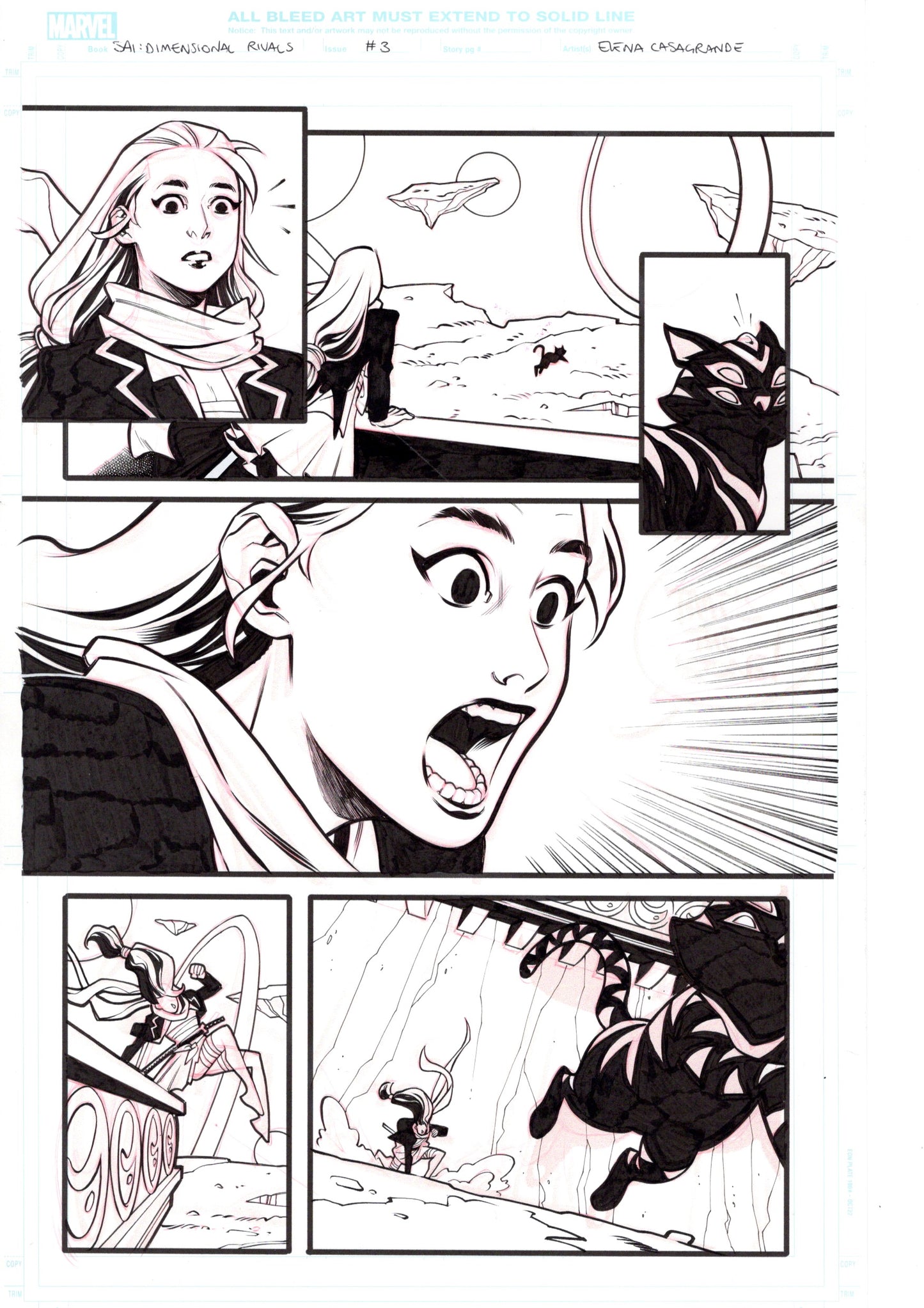 SAI DIMENSIONAL RIVALS  #3 PAGE 1  (ELENA CASAGRANDE ORIGINAL PAGE)
