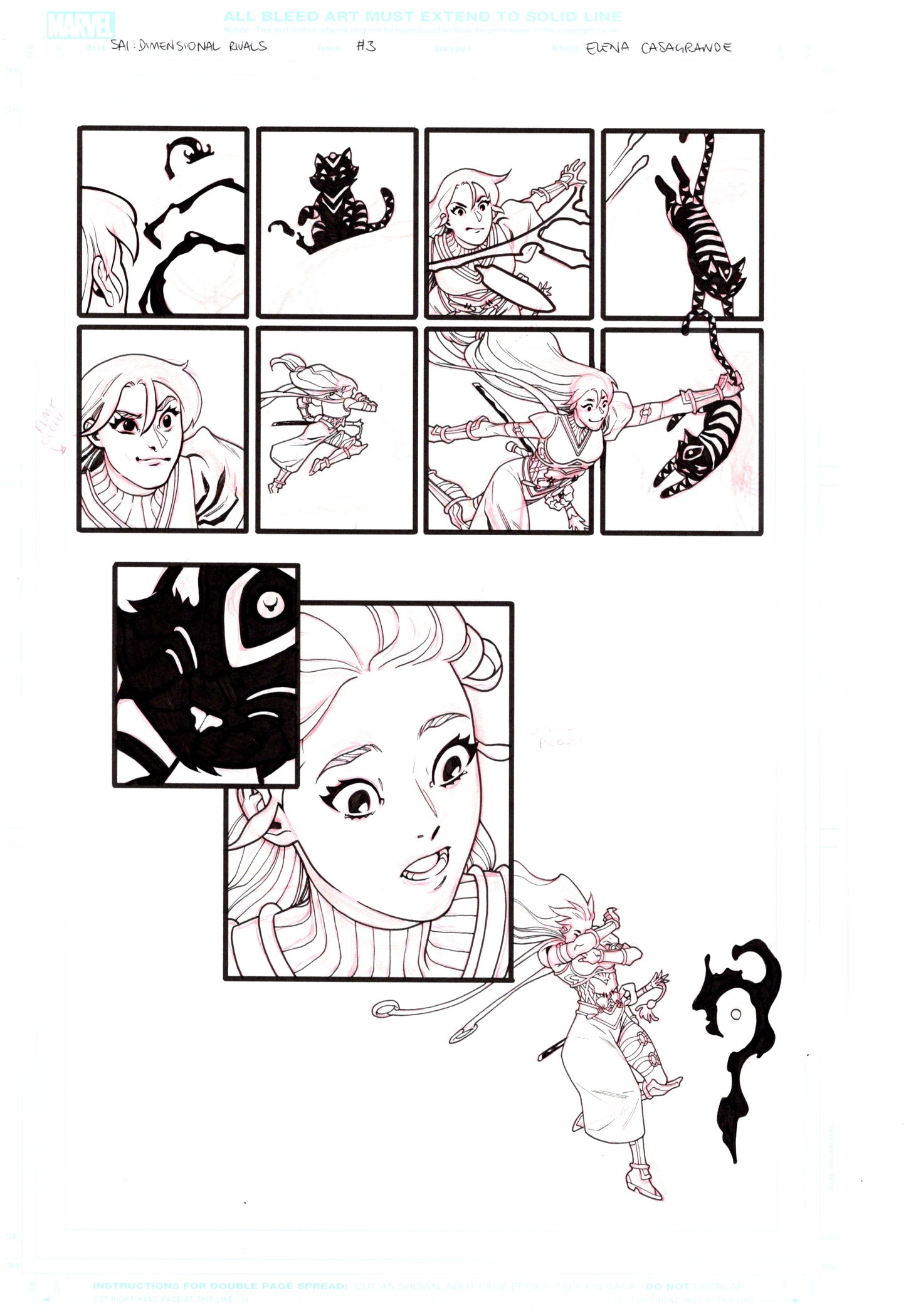SAI DIMENSIONAL RIVALS  #3 PAGE 5  (ELENA CASAGRANDE ORIGINAL PAGE)
