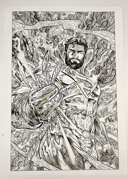 SUPERMAN UNLIMITED  #17  VINCENZO RICCARDI ORIGINAL COVER ART