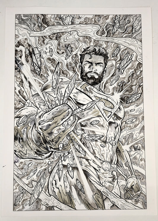 SUPERMAN UNLIMITED  #17  VINCENZO RICCARDI ORIGINAL COVER ART