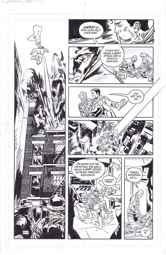 SUPERMAN RED & BLUE #1  PAGE 6 BY MICHAEL WALSH