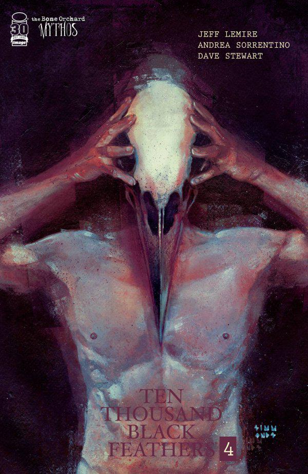 TEN THOUSAND BLACK FEATHERS  #4  MARTIN SIMMONDS ORIGINAL COVER ART