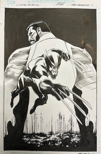 ULTIMATE WOLVERINE #12 LEE GARBETT ORIGINAL COVER ART Comic Art