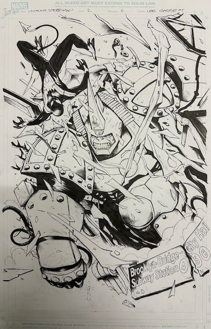 UNCANNY SPIDER-MAN #2 PAGE 6 LEE GARBETT ORIGINAL ART Comic Art