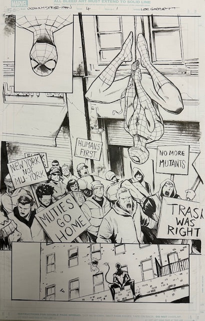 UNCANNY SPIDER-MAN #4 PAGE 1 LEE GARBETT ORIGINAL ART Comic Art