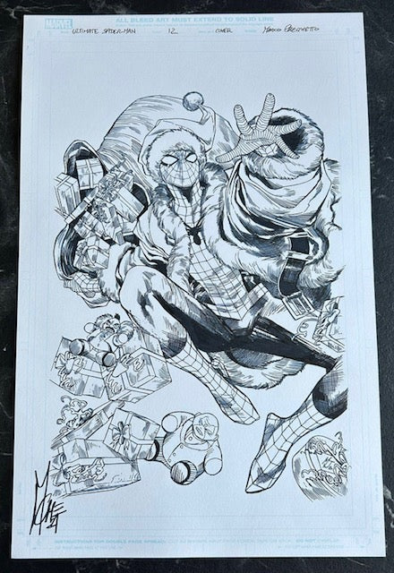 ULTIMATE SPIDER-MAN  #12  CHECCHETTO ORIGINAL COVER ART