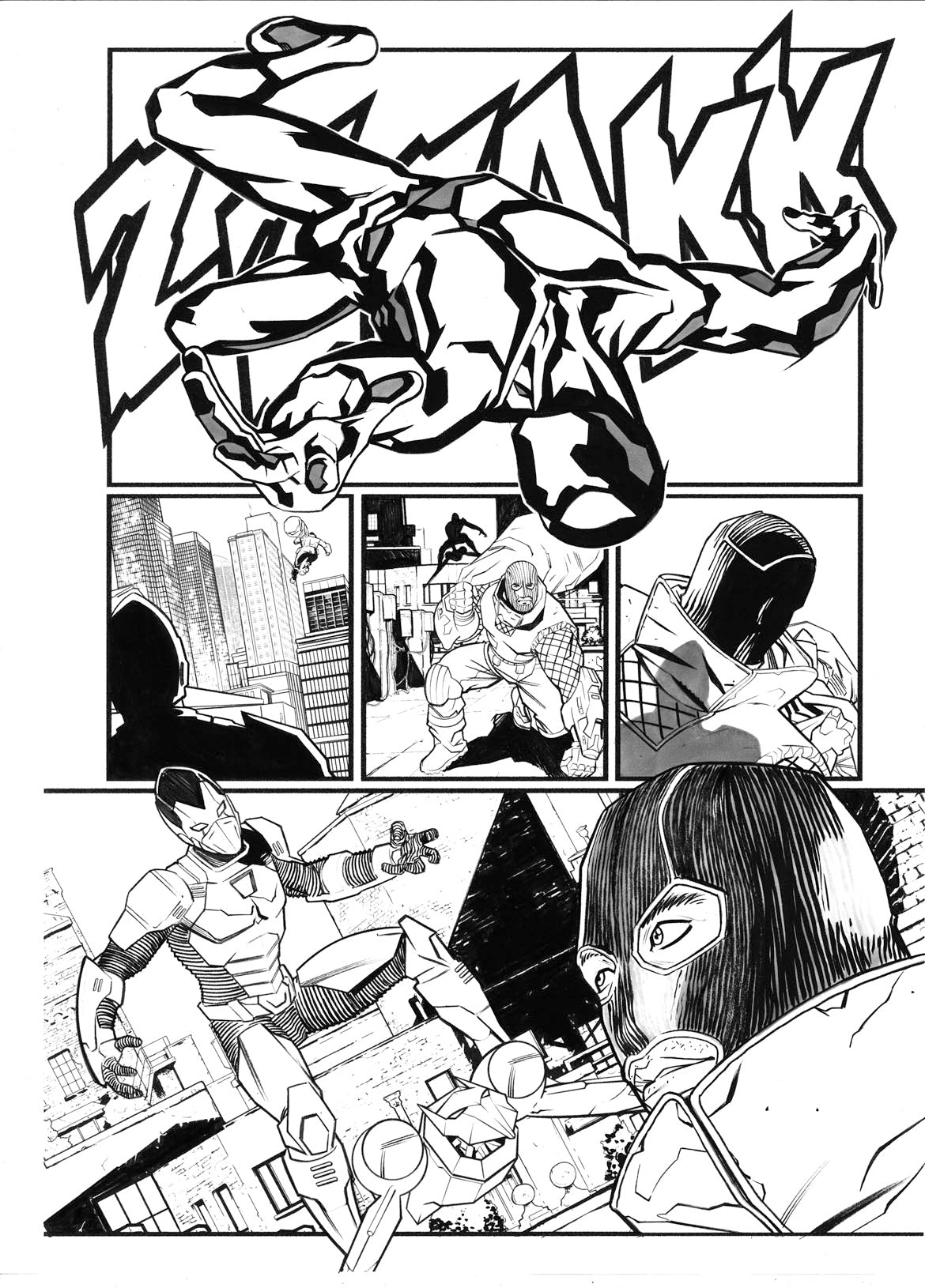 ULTIMATE SPIDER-MAN #5 PAGE 14 -  ORIGINAL ART BY DAVID MESSINA