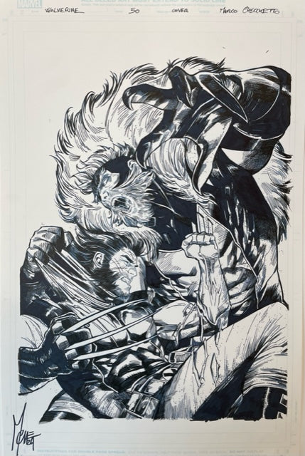 WOLVERINE #50 CHECCHETTO ORIGINAL COVER ART – Scott's Collectables