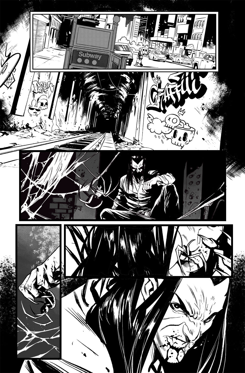 WEB OF CARNAGE #1  PAGE 6  ORIGNAL ART BY FRANCESCO MANNA