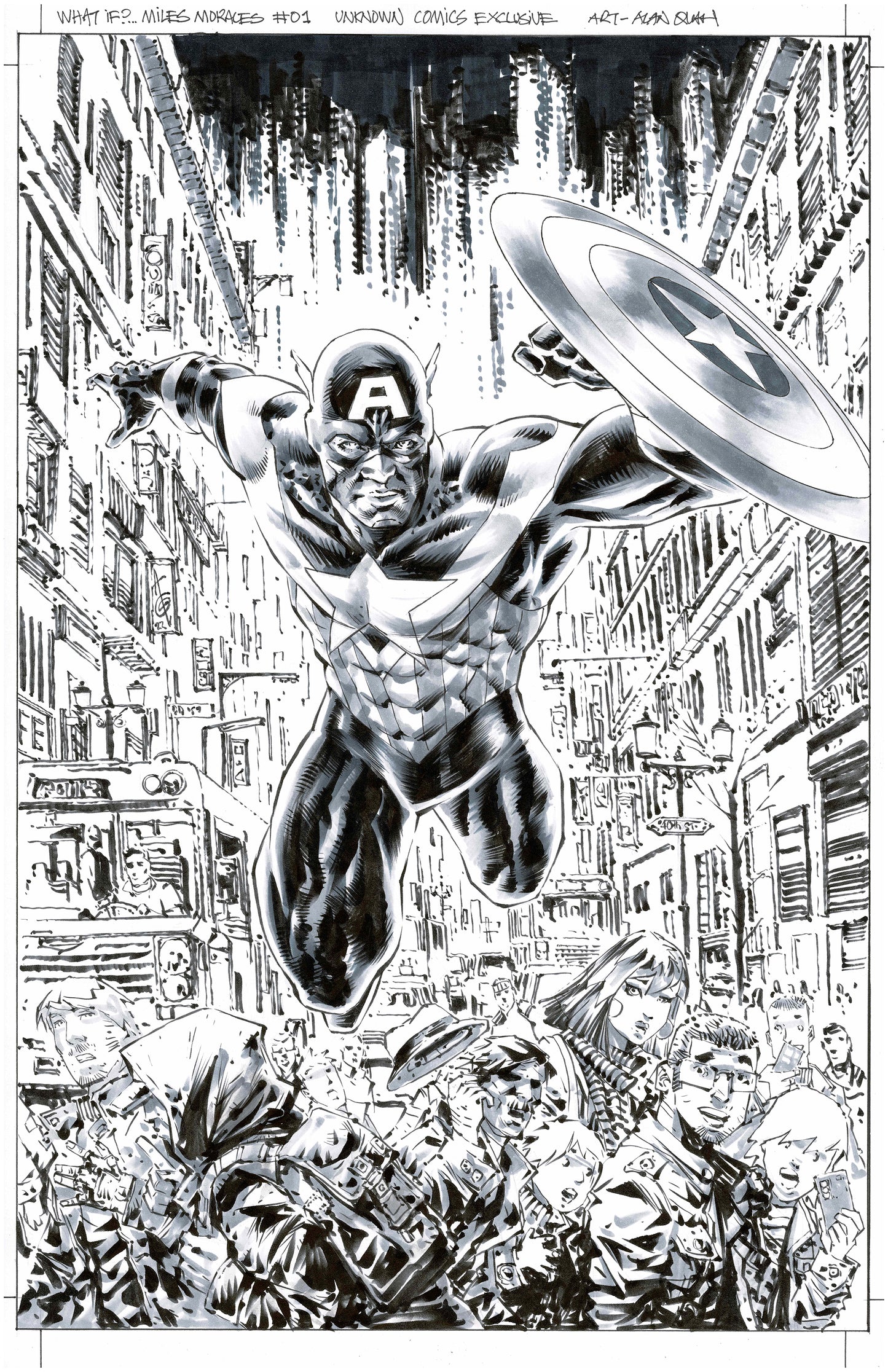 WHAT IF? MILES MORALES  #1  ALAN QUAH ORIGINAL COVER ART